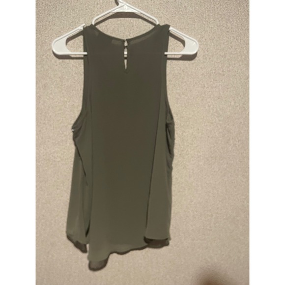 Olive Lace Trim Tank Top - Express - Picture 5 of 5